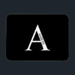 Flexible Personalized Monogram and Name Magnet<br><div class="desc">Personalized Monogram and Name Gift
features personalized monogram and name in classic serif font style.</div>