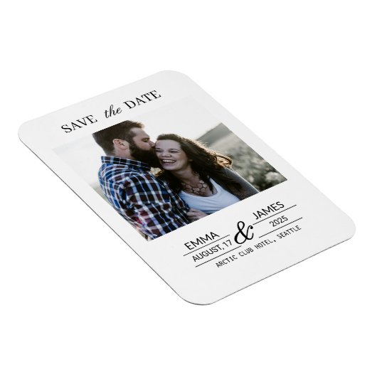 Flexible Personalized Photo Wedding Fridge magnet (Côté Droit)