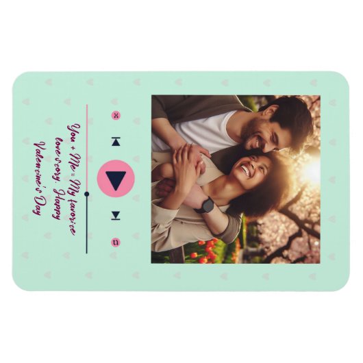 Flexible Personalized Valentine's Day Photo Magnet (Horizontal)