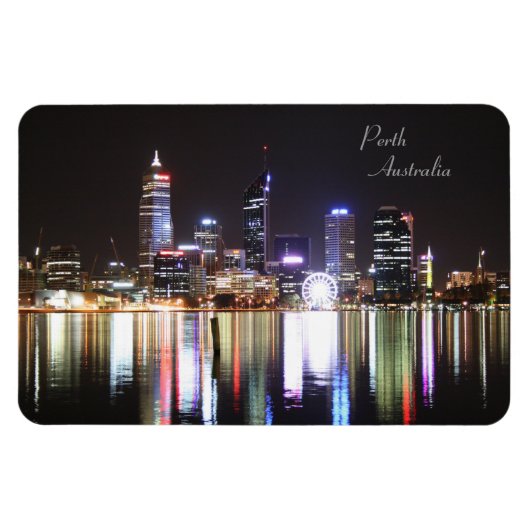 Flexible Perth Night Skyline, Australie - Magnet (Horizontal)