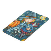 Flexible PETIT rectangle HALLOWEEN MAGNET DE TÉMOIN ET DOLL (Côté Gauche)