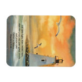 Flexible Phare coucher de soleil Bible Verse Magnet (Horizontal)