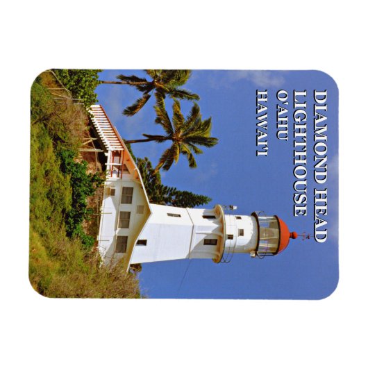 Flexible Phare de Diamond Head, Hawai'i Flexi Magnet (Horizontal)