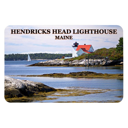 Flexible Phare de Hendricks Head, Maine Flexi Magnet (Horizontal)