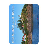 Flexible Phare de Owls Head, Maine Photo Magnet (Vertical)