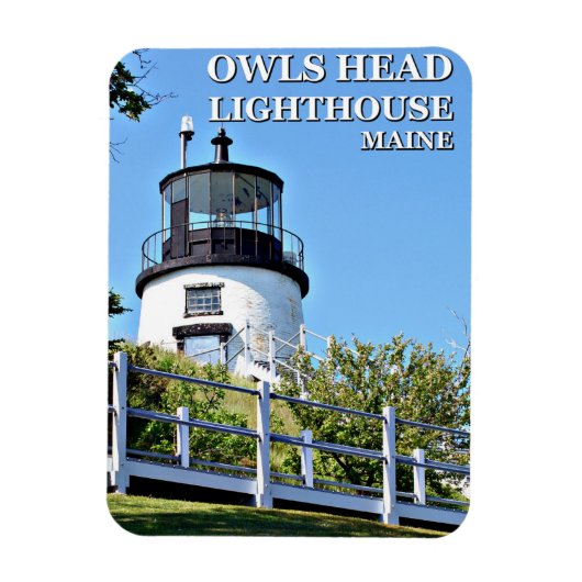 Flexible Phare de Owls Head, Maine Photo Magnet (Vertical)