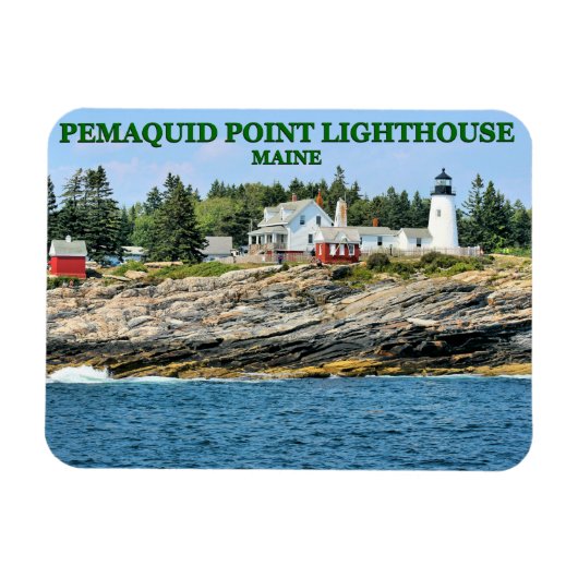 Flexible Phare de Pemaquid Point, Maine Magnet (Horizontal)