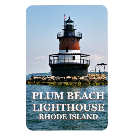 Flexible Phare de Plum Beach, Rhode Island Photo Magnet (Vertical)