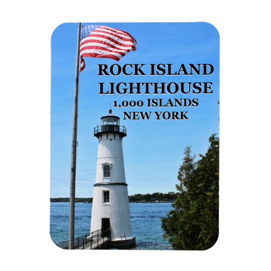 Flexible Phare de Rock Island, New York Flex Magnet (Vertical)