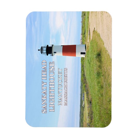 Flexible Phare de Sankaty Head, Nantucket MA Flex Magnet (Vertical)