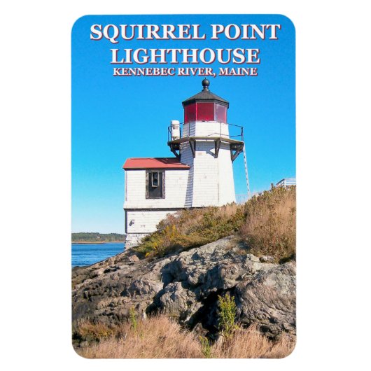 Flexible Phare de Squirrel Point, Maine Flexi Magnet (Vertical)