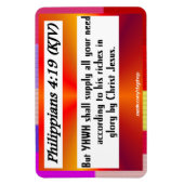 Flexible Philippiens 4:19 Magnet (Vertical)