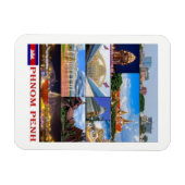 Flexible Phnom Penh - Cambodge - Mosaïque - Magnet (Horizontal)