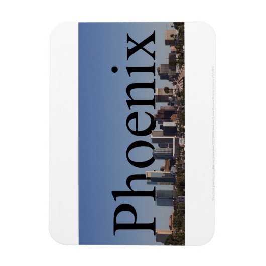 Flexible Phoenix Arizona Skyline Magnet avec Phoenix dans (Vertical)