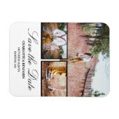 Flexible Photo Collage Mariage Enregistrer La Date Magnet (Horizontal)