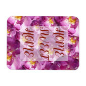 Flexible Photo de roses roses Magnet (Horizontal)
