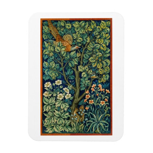 FLEXIBLE PHOTO MAGNET WILLIAM MORRIS "PHÉASANT" (Vertical)