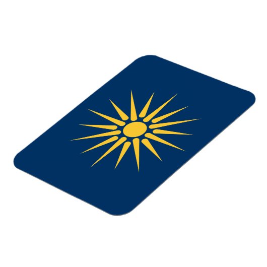 Flexible photo magnet with flag of Macedonia Magneet (Linkerzijde)