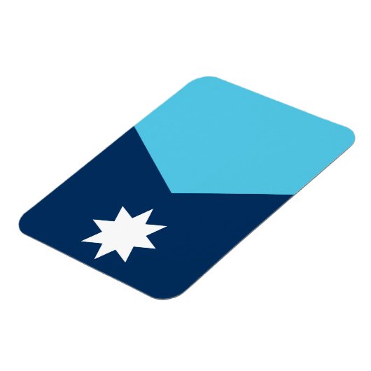 Flexible photo magnet with flag of Minnesota, USA (Côté Gauche)