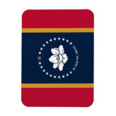Flexible photo magnet with flag of Mississippi (Vertical)