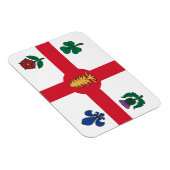 Flexible photo magnet with flag of Montreal (Côté Droit)