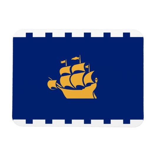 Flexible photo magnet with flag of Quebec City (Horizontal)