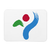 Flexible photo magnet with flag of Seoul (Horizontal)