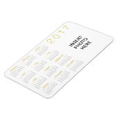 Flexible Photo personnalisée Calendrier 2017 Magnet Gold &  (Côté Gauche)