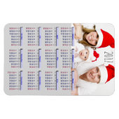 Flexible Pic famille 2017 Mini Réfrigérateur Magnet Calendr (Horizontal)