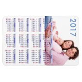 Flexible Pic Famille Cute 2017 Mini Magnet Calendrier (Horizontal)