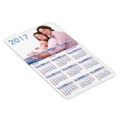 Flexible Pic Famille Cute 2017 Mini Magnet Calendrier (Côté Droit)