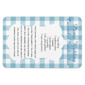Flexible Picnic Cucumber Sandwich Recipe Magnet (Horizontal)