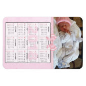 Flexible Pink Baby 2018 Mini Réfrigérateur Magnet Calendrie (Horizontal)