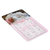Flexible Pink Baby 2018 Mini Réfrigérateur Magnet Calendrie (Côté Droit)