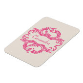 Flexible Pink Chic Damask Premium Magnet (Côté Gauche)