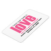 Flexible Pink Head Over Heels Save the Date Magnet (Côté Gauche)