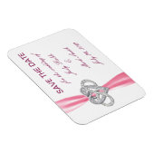 Flexible Pink Infinity Heart Enregistrer La Date Magnet (Côté Droit)