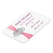 Flexible Pink Infinity Heart Enregistrer La Date Magnet (Côté Gauche)