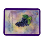 Flexible Pinot Noir Vin Raisins Peinture Art Magnet (Horizontal)
