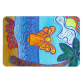Flexible Plage Joie et Paix Angel Art Rectangle Magnet (Horizontal)