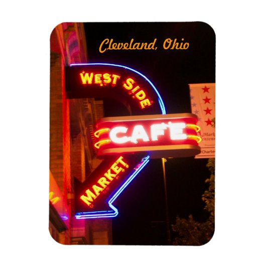 Flexible Plaque café Neon Marché Flexi Magnet (Vertical)
