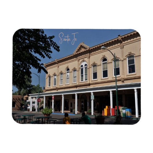 Flexible Plaza Père Noël Fe New Mexico Magnet (Horizontal)