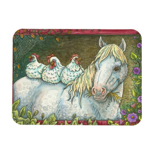 FLEXIBLE POINTS DANS LA MAGNET STABLE, CHEVAL ET POULET (Horizontal)