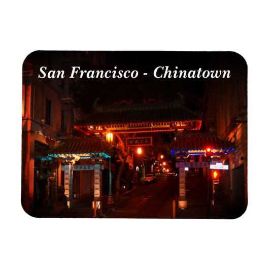 Flexible Porte Chinatown de San Francisco Magnet no 2 (Horizontal)