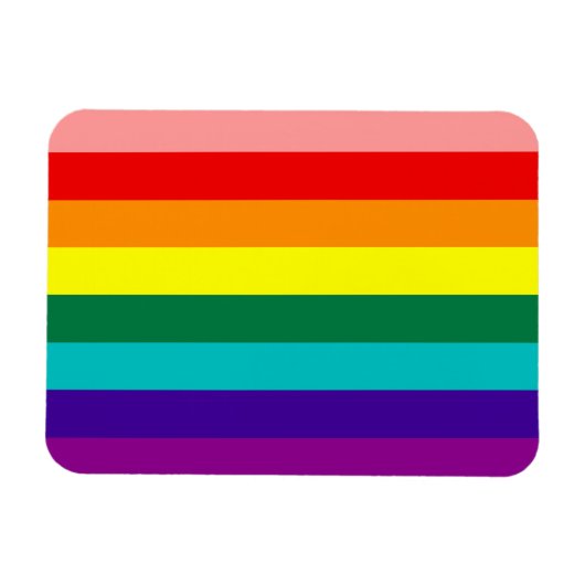 Flexible Premier drapeau Gay pride arc-en-ciel Magnet Premi (Horizontal)