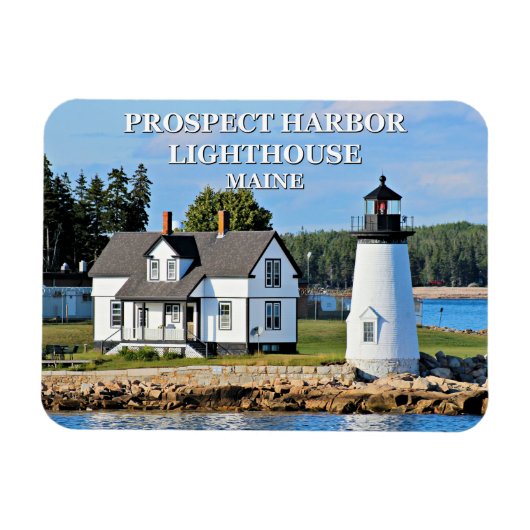 Flexible Prospect Harbour Lighthouse, Maine Photo Magnet (Horizontal)