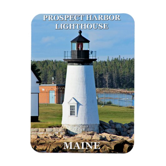 Flexible Prospect Harbour Lighthouse, Maine Photo Magnet (Vertical)