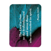 Flexible Psaume Verse de la Bible 34:18 Magnet brisé (Vertical)