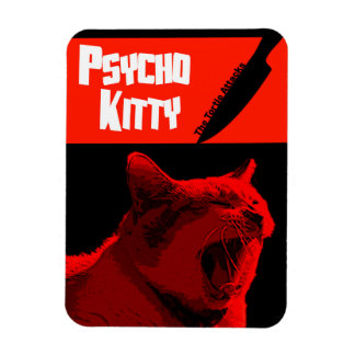 Flexible Psycho Kitty Magnet