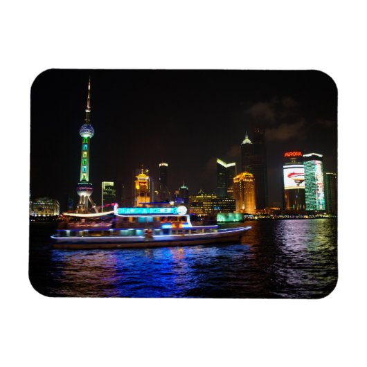 Flexible Pudong Night Skyline Magnet (Horizontal)